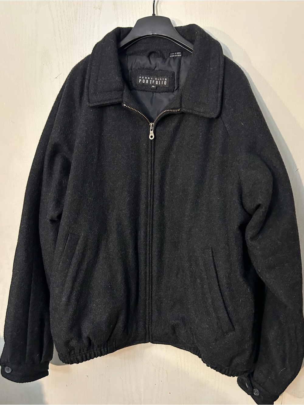 Perry Ellis Portfolio Men’s XL Wool Blend Full Zip Jacket